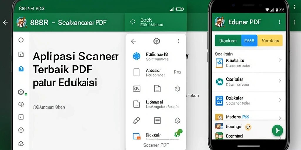 Antarmuka aplikasi 888R saat memindai dokumen PDF.