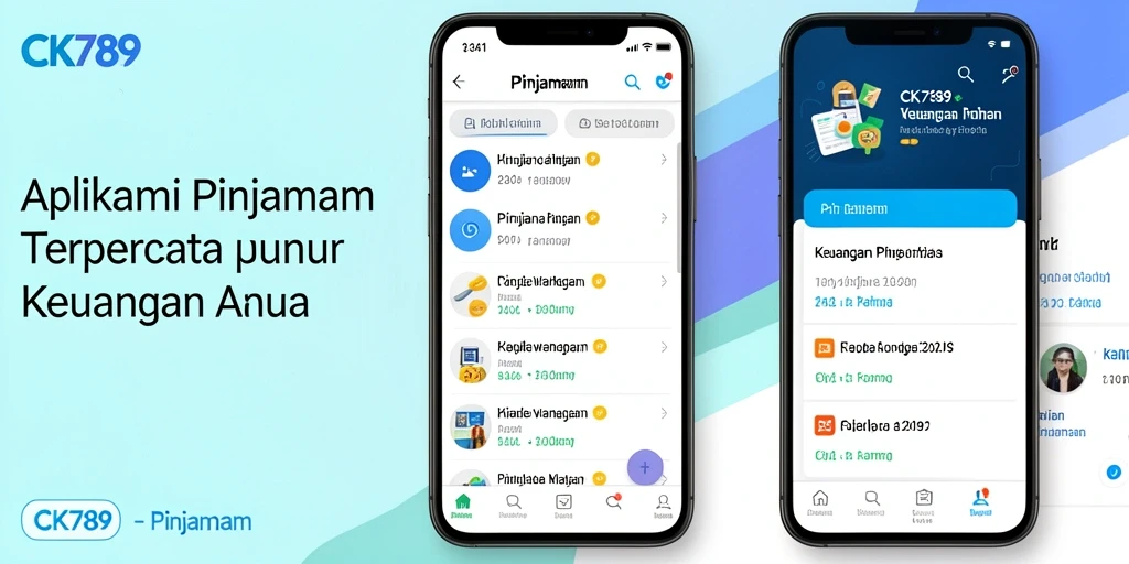 Tampilan antarmuka CK789 yang sederhana dan intuitif untuk aplikasi Pinjaman.