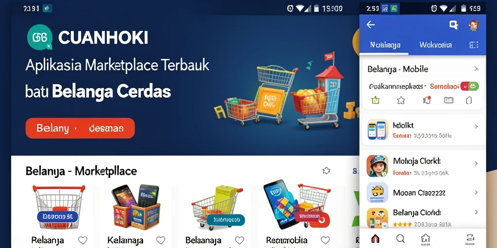 Tampilan antarmuka CUANHOKI untuk pengalaman berbelanja yang mudah.