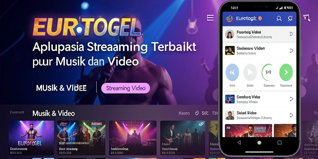 Tampilan antarmuka aplikasi EUROTOGEL yang memudahkan streaming video.