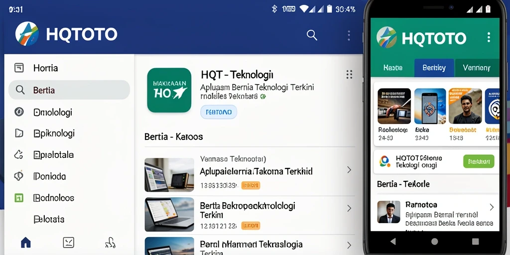 Antarmuka HQTOTO menampilkan berita teknologi dengan desain yang menarik.