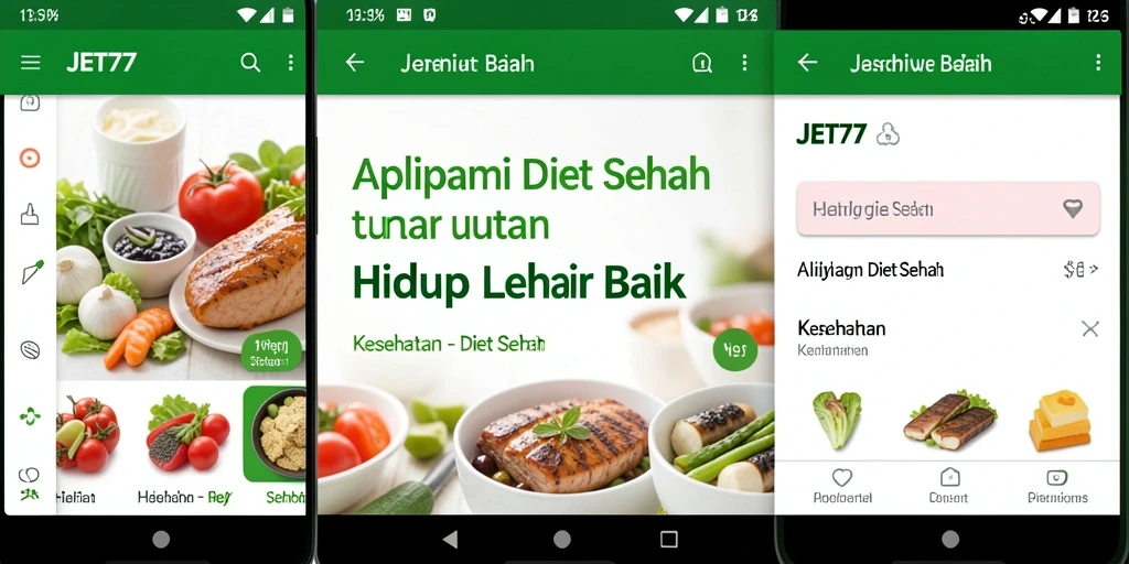 Antarmuka aplikasi JET77 yang intuitif dan informatif.