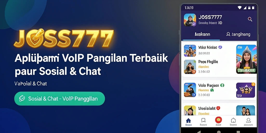 Antarmuka sederhana dan intuitif dari JOSS777 untuk VoIP Panggilan.