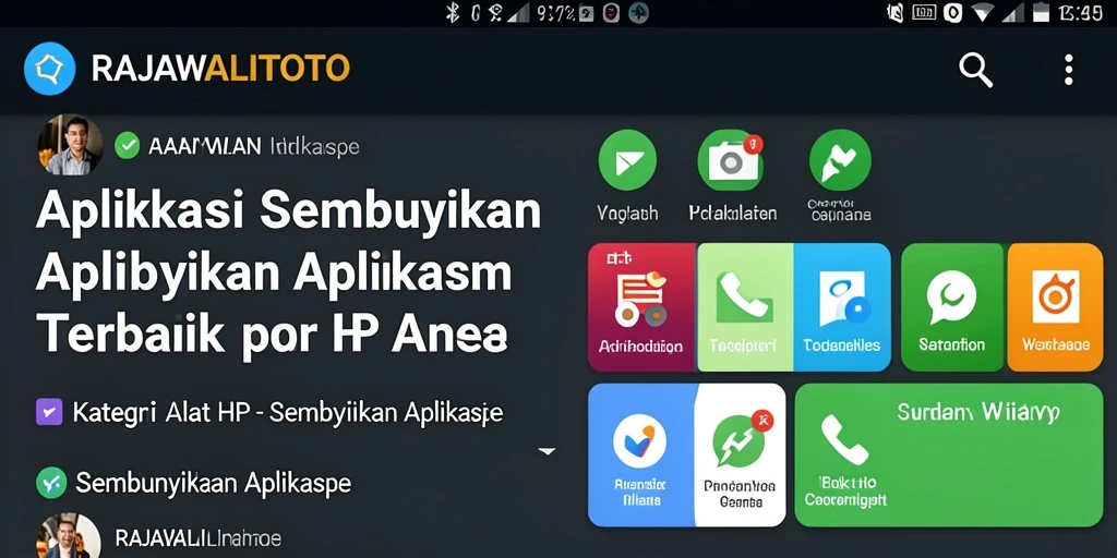 Antarmuka aplikasi RAJAWALITOTO yang memukau dan intuitif untuk menyembunyikan aplikasi.