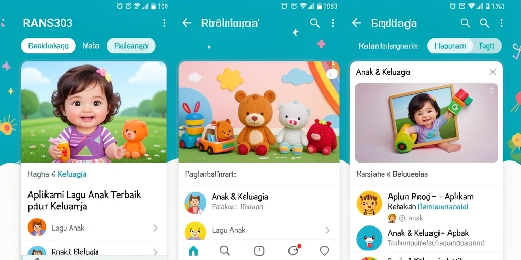 Antarmuka RANS303 yang ramah anak dengan berbagai lagu.