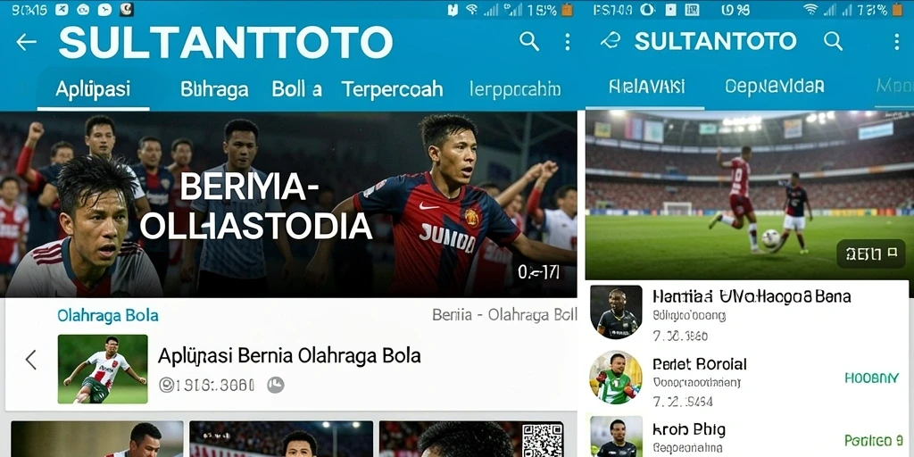 Tampilan antarmuka SULTANTOTO yang menarik dan fungsional untuk berita Olahraga Bola.