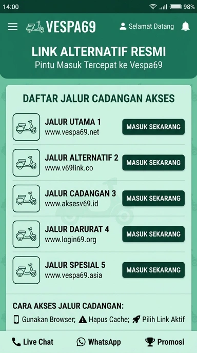 Link Alternatif Vespa69 untuk Pengguna Android Indonesia