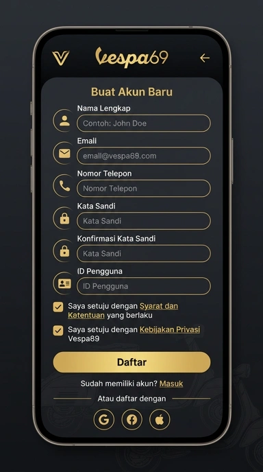 Buat Akun Baru Vespa69 dengan Mudah